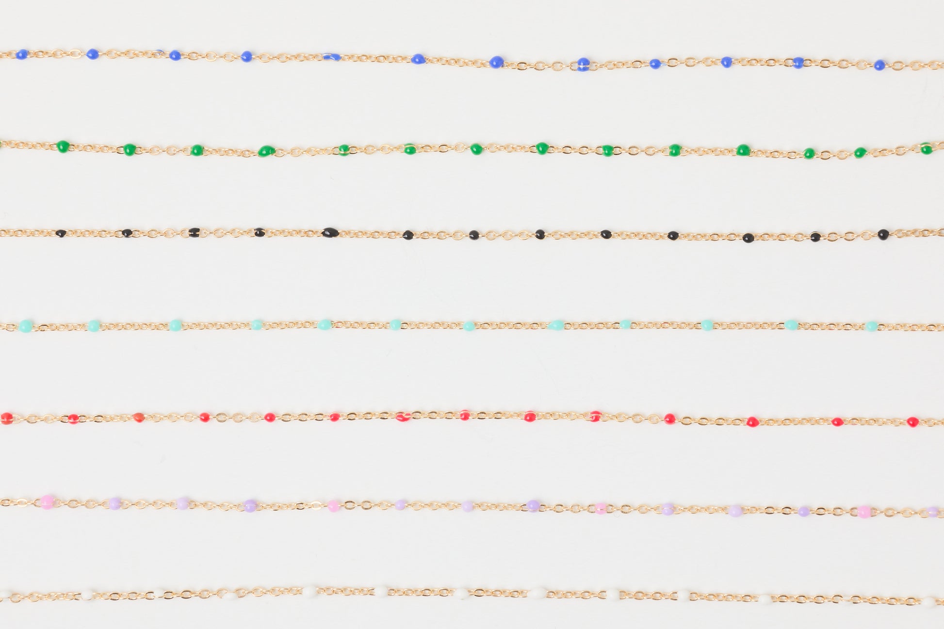 Armband Gold bunte Perlen Emaille