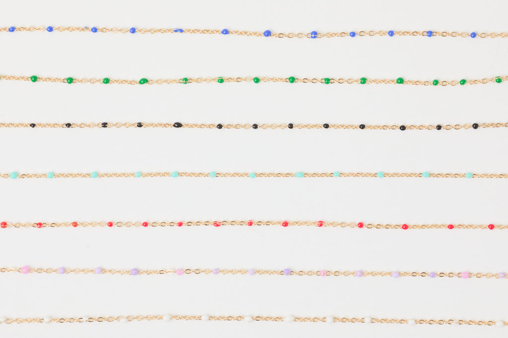 Armband Gold bunte Perlen Emaille