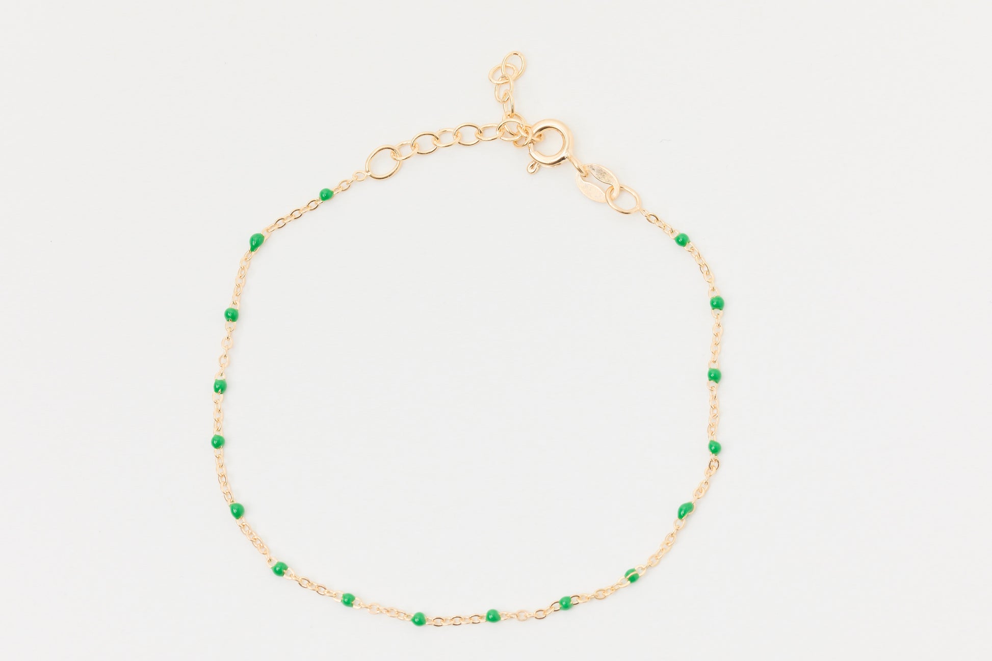 Armband Gold bunte Perlen Emaille