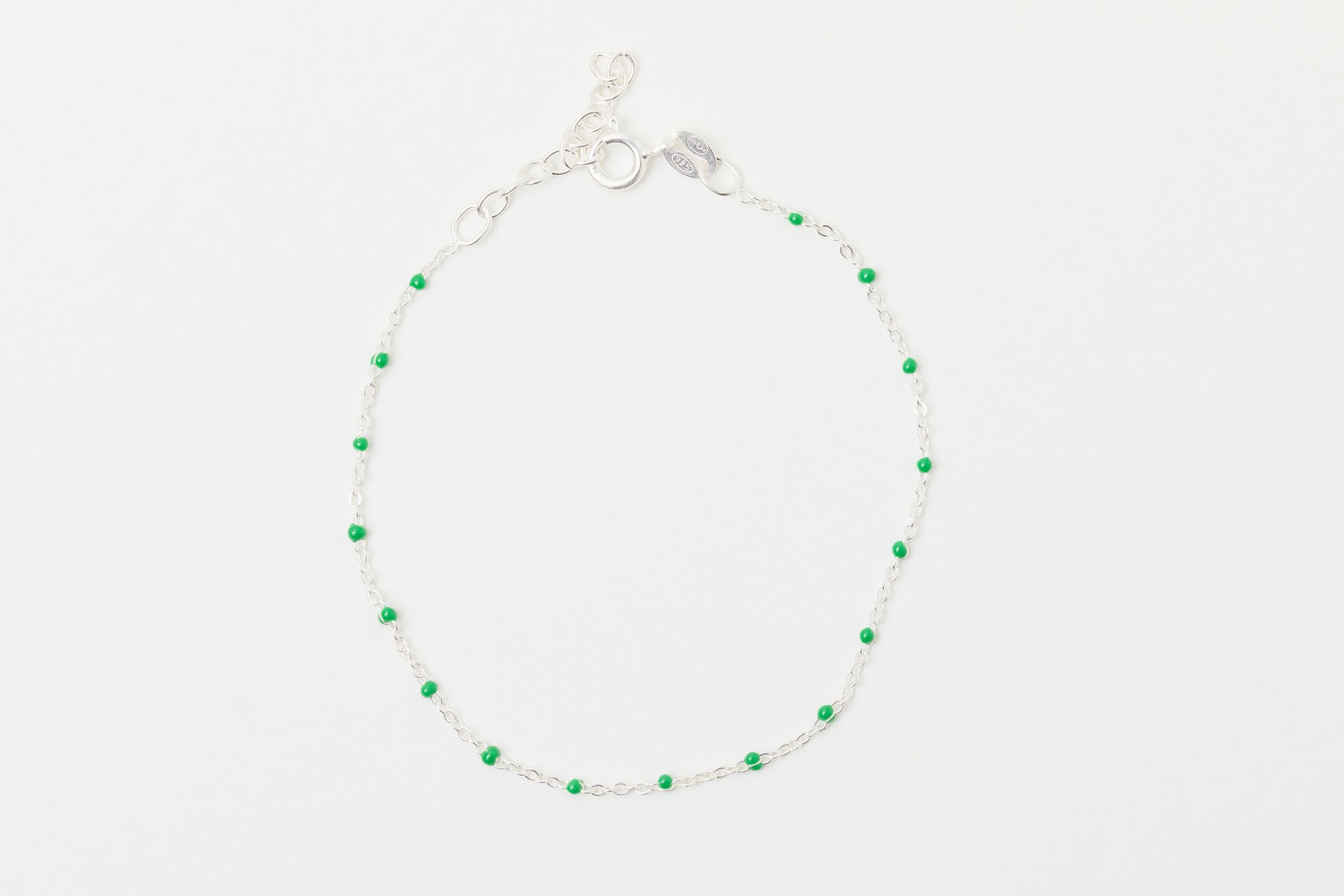 Armband Silber bunte Perlen Emaille