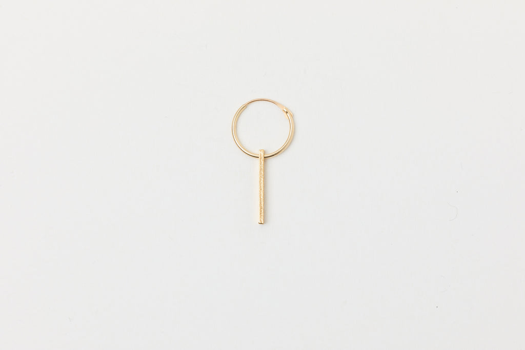 Stab Creolen Hoops Gold 9 Karat 375 Bar