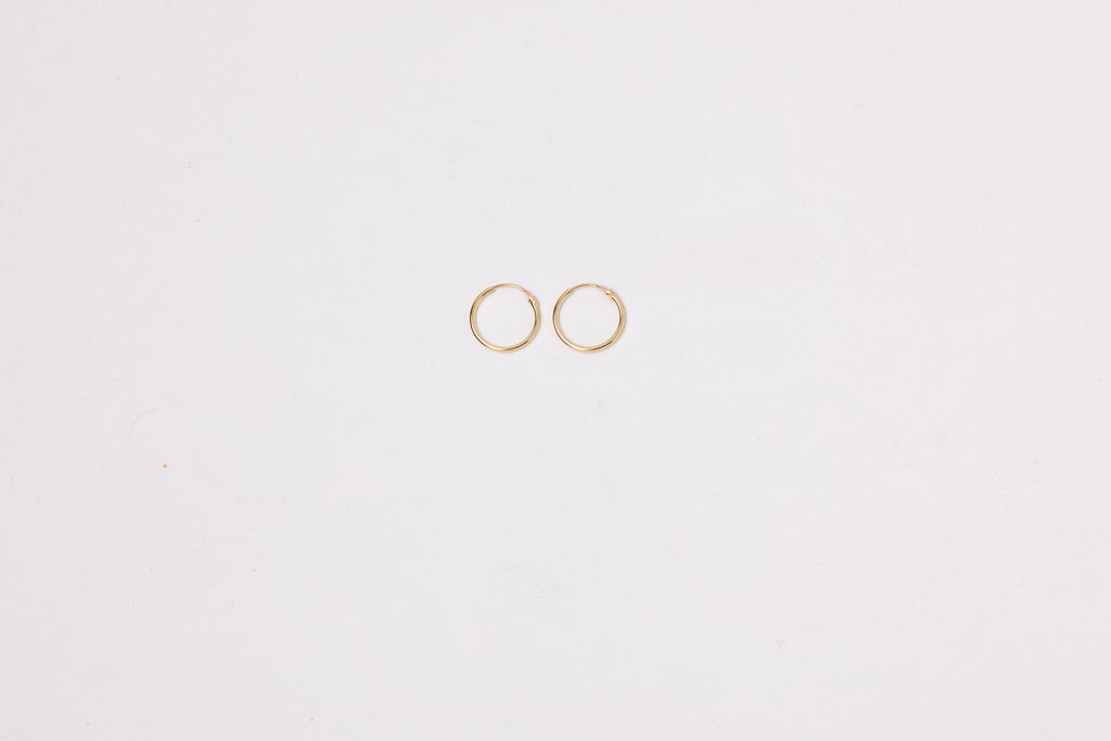Goldene Creolen Hoops Vollgold 333