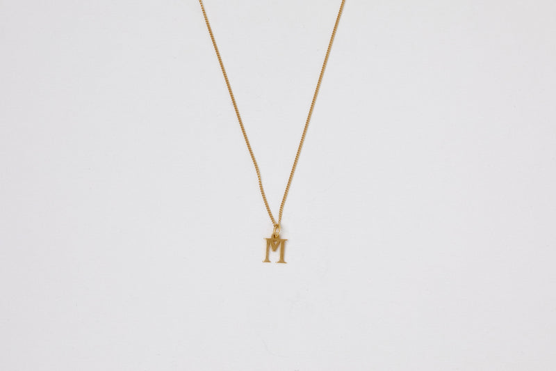 Goldene Kette Initialien Halskette Buchstabe Sterling Silver vergoldet