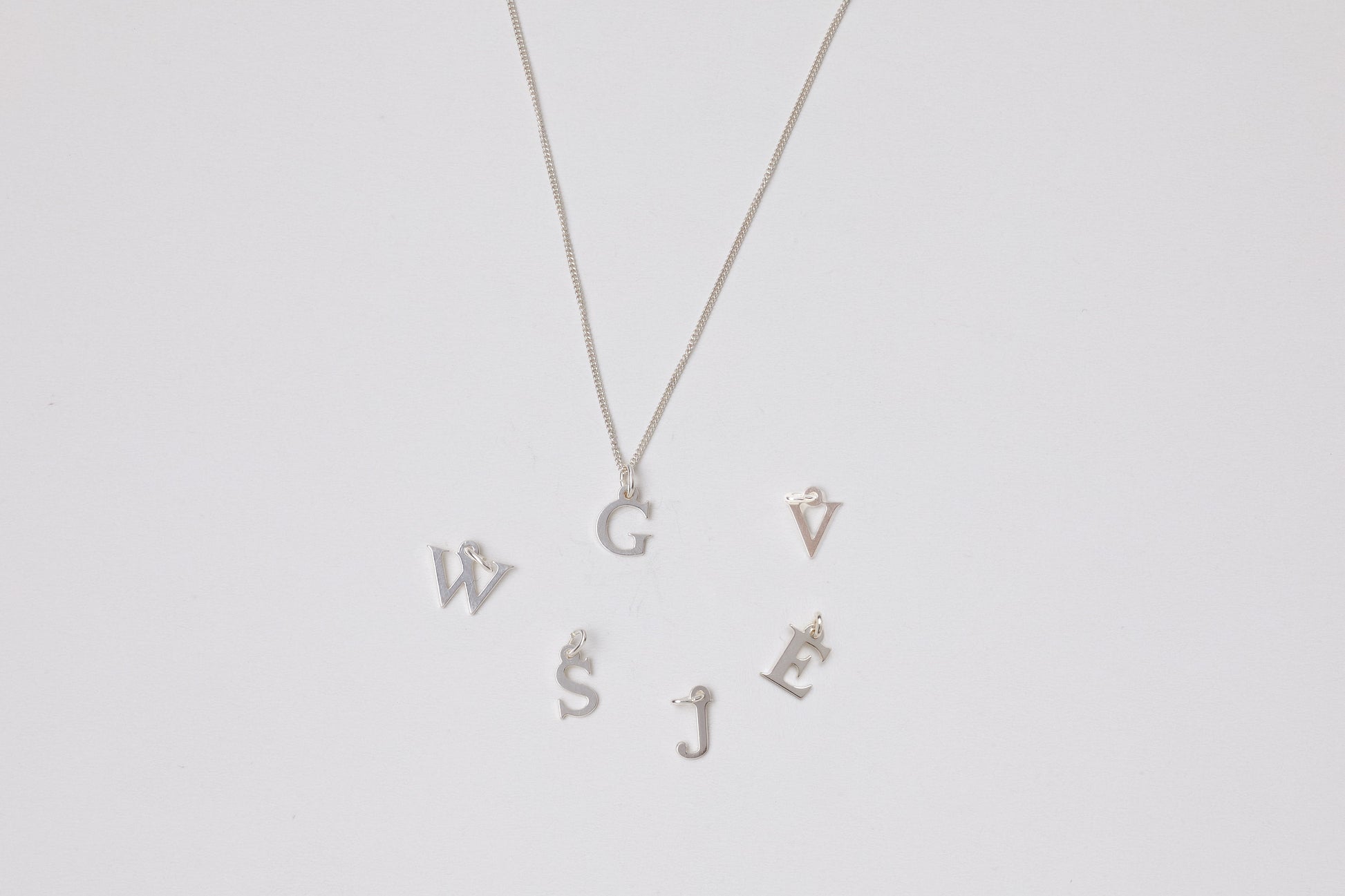 Buchstabenkette Goldkette Initialien Halskette Buchstabe Sterling Silver vergoldet