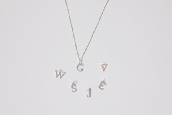 Goldene Kette Initialien Halskette Buchstabe Sterling Silver vergoldet