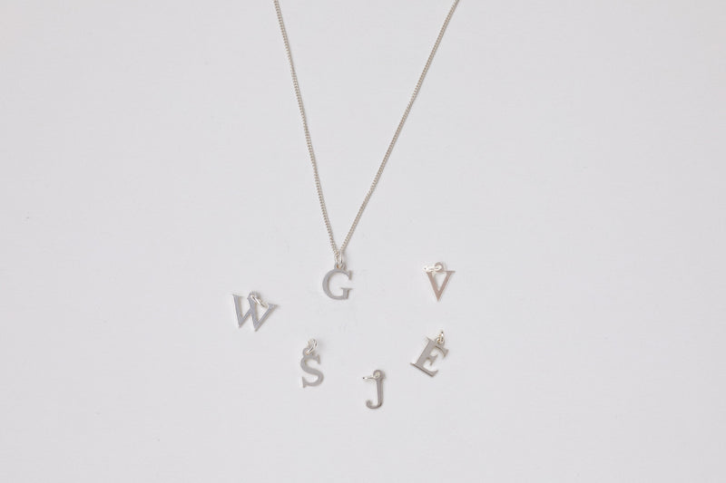 Goldene Kette Initialien Halskette Buchstabe Sterling Silver vergoldet