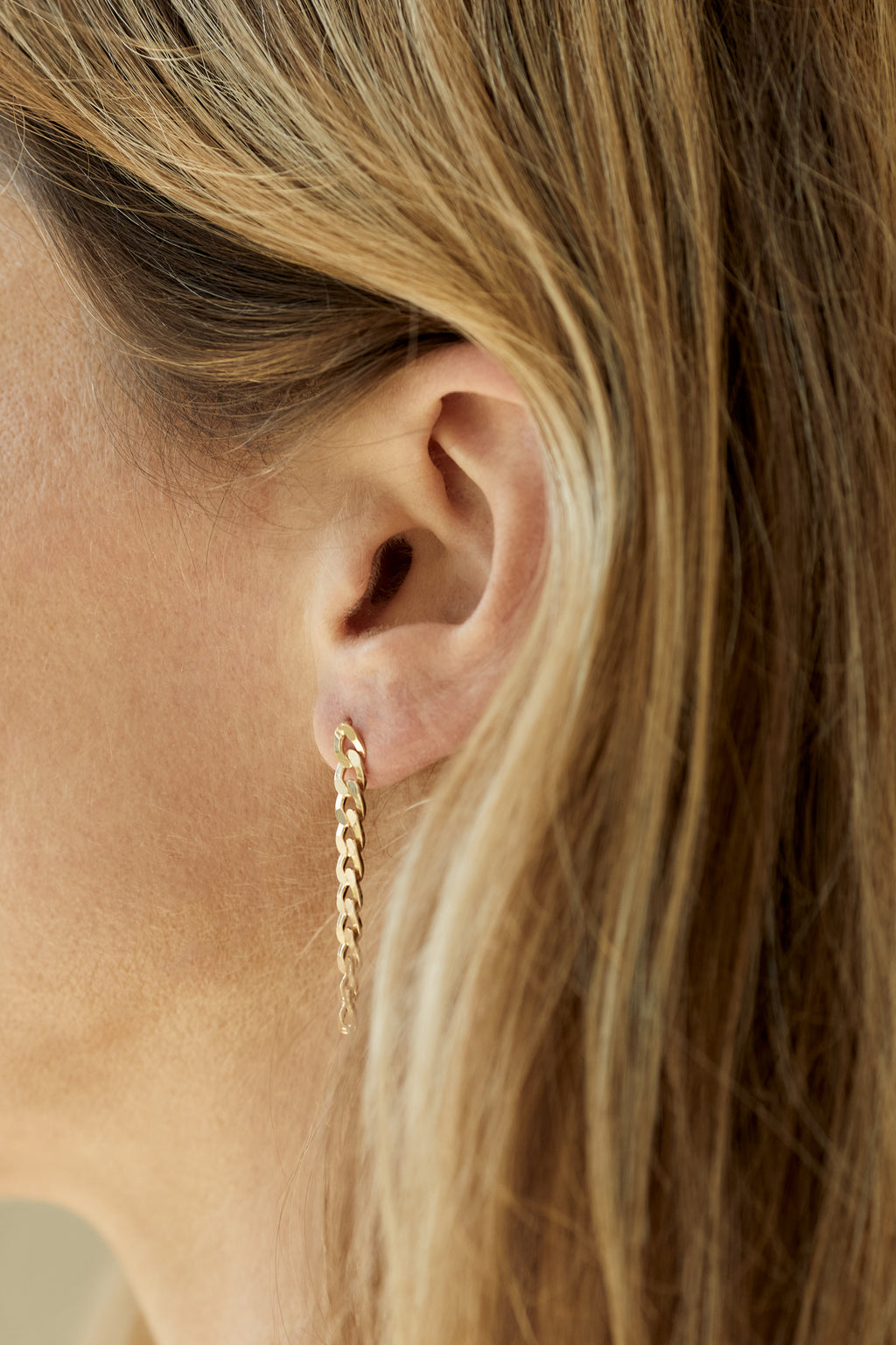 Studs Ohrstecker Panzerkette gold