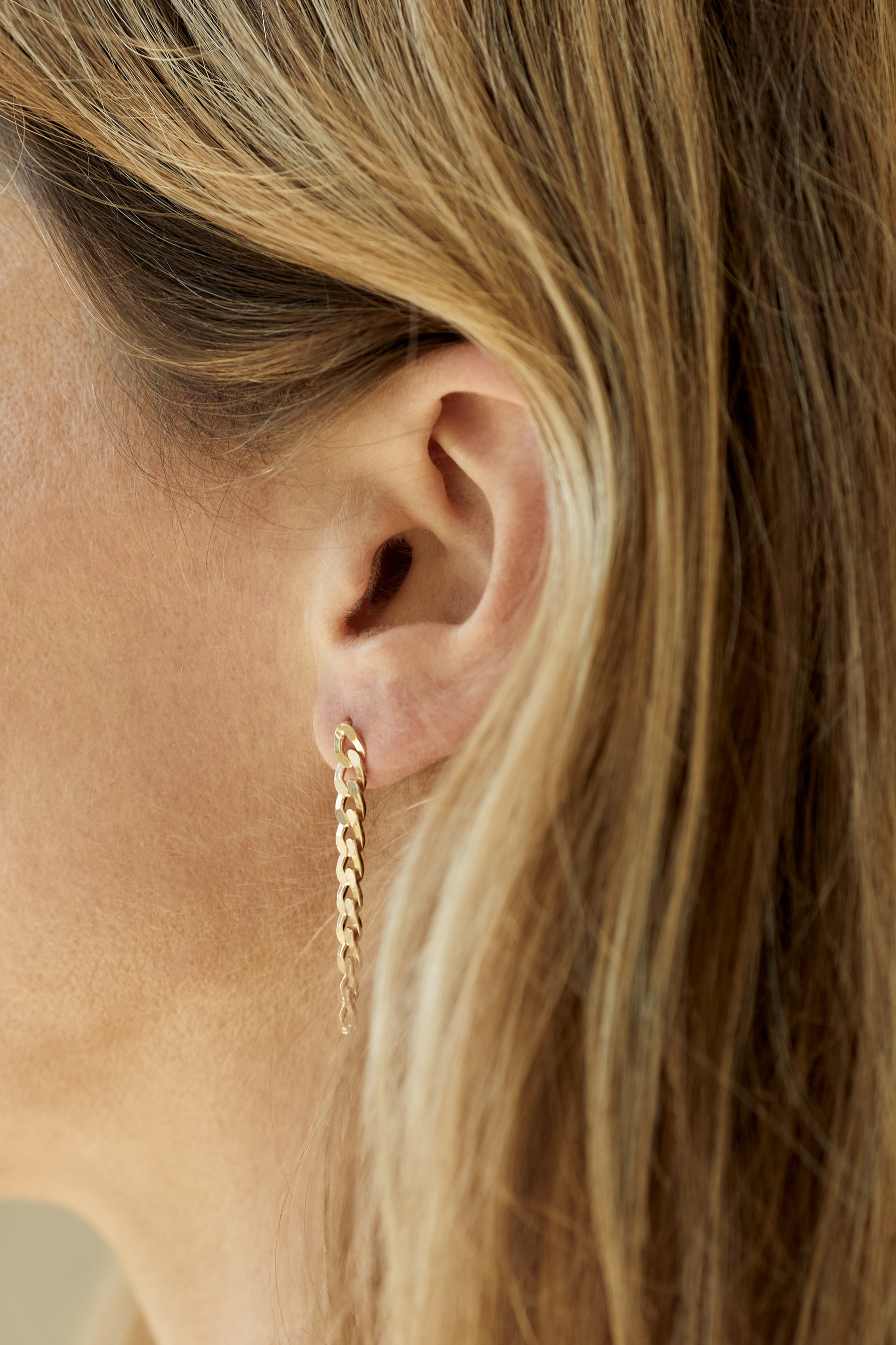 Studs Ohrstecker Panzerkette gold