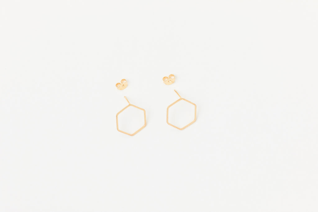 Ohrstecker Hexagon