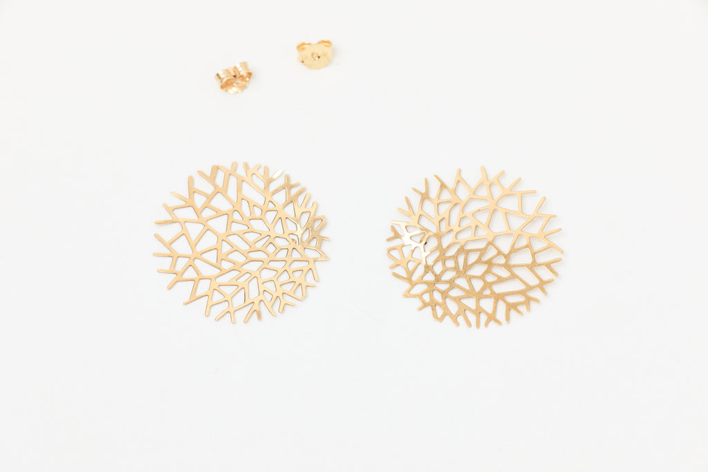 Studs Netz Ohrringe Faser