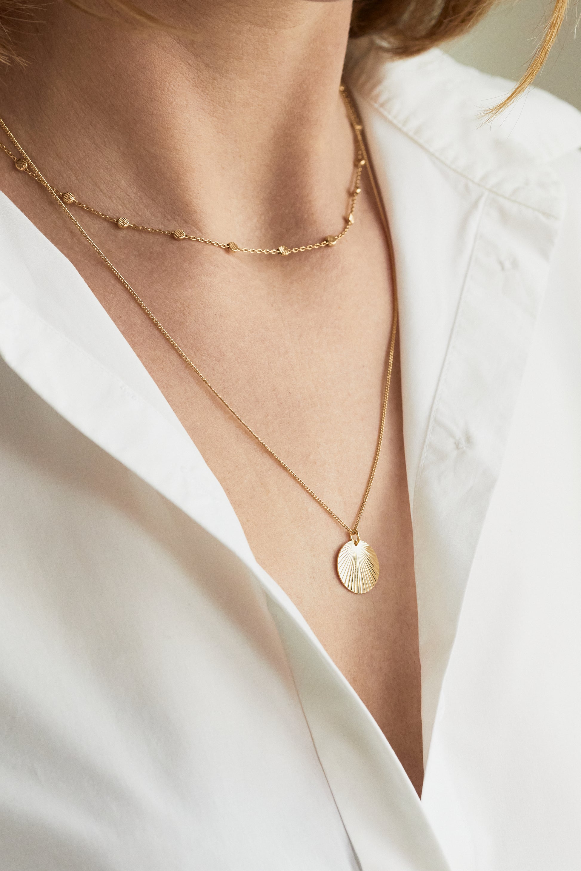 Halskette Plättchenkette Sonne