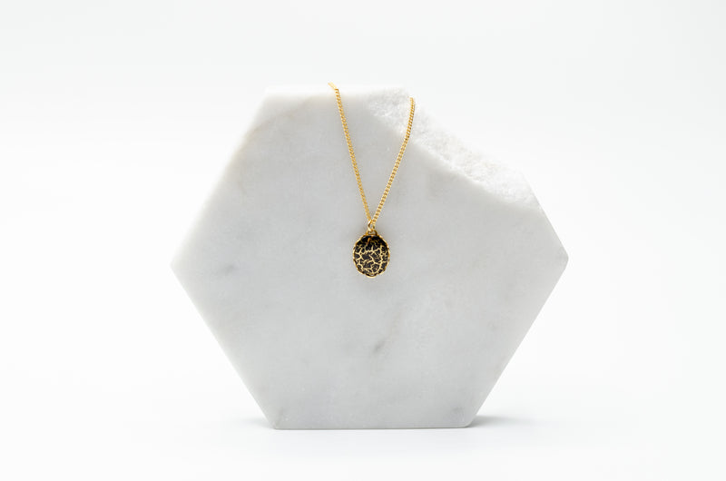 Goldkette mit Vintage Anhänger "Porcelain"